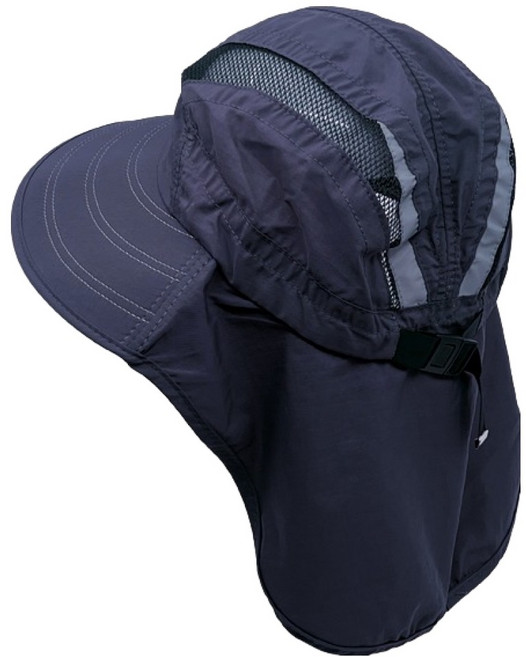 American Road 防曬網眼護頸登山帽 HR2091, 海軍藍