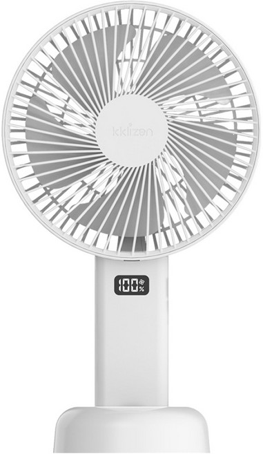 끌리젠 미니 휴대용 무선 핸드형 무소음 냉각 손 선풍기, KLZ-pf01, 화이트
