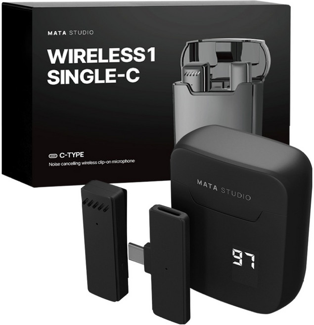 마타스튜디오 스마트폰 무선 마이크 유튜브 방송용 와이어리스1, SINGLE-C