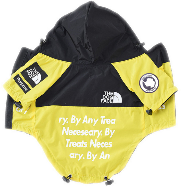 寵物帥氣風衣, 黃色, 1件