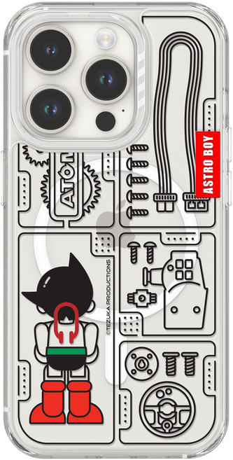 아스트로보이아톰 크리스탈 투명 맥세이프 휴대폰 케이스