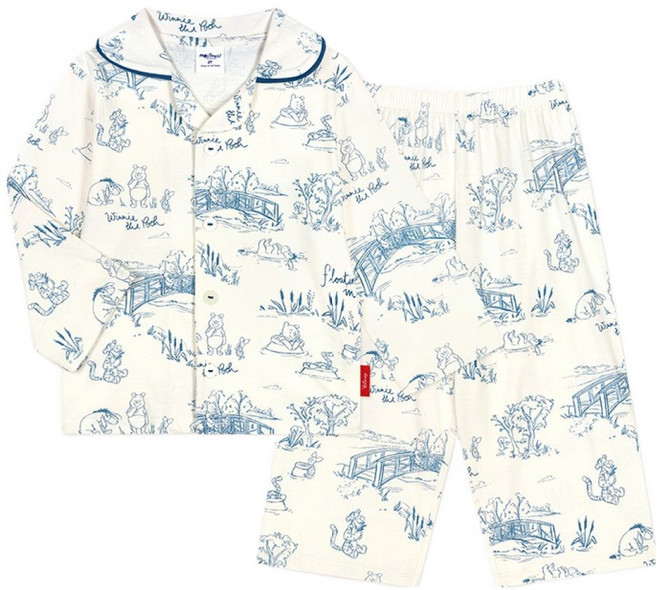 몰리멜리프렌즈 아동용 디즈니 곰돌이 푸 스케치가든파자마 상하의 세트