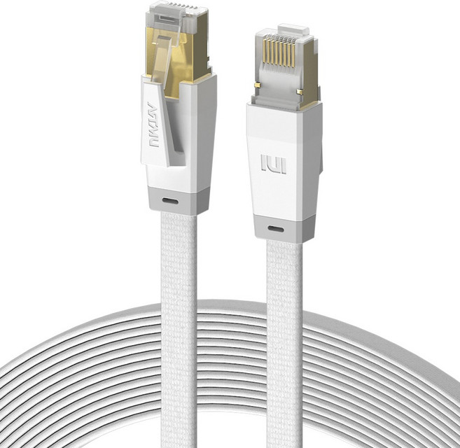 아트뮤 CAT8 기가랜선 이더넷 케이블 플랫, 1개, 5m, 화이트