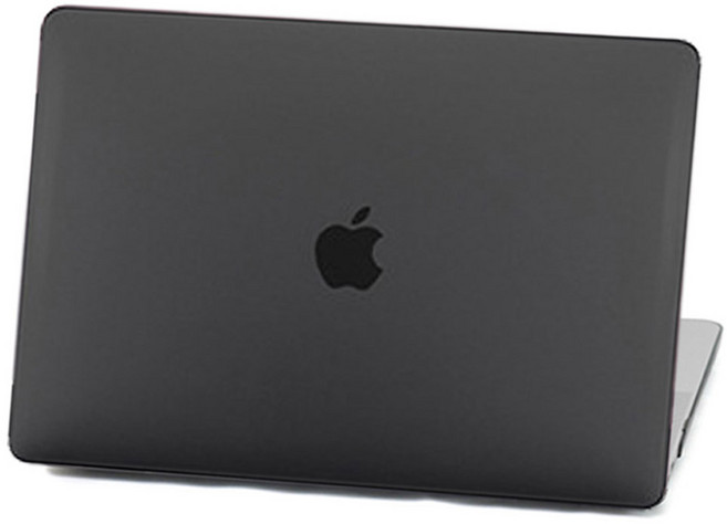 앨리스홈 펀칭 맥북 커버 13.3 a1932 / a2179 / A2337, 크리스탈 블랙, 1개