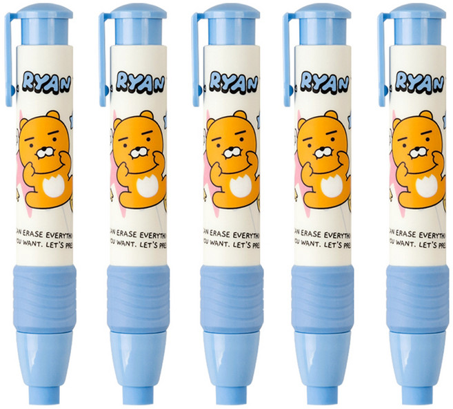 카카오프렌즈 세이치즈 샤프식 지우개, 5개, 라이언