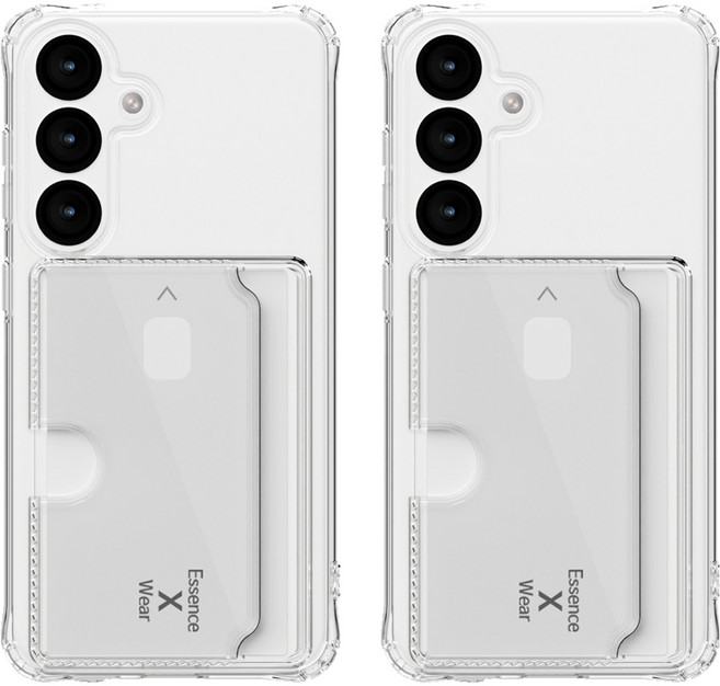 에센스웨어 글레시스 카드수납 투명 휴대폰 케이스 2p