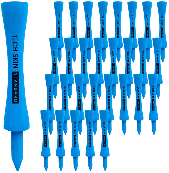 테크스킨 스탠다드 대나무 골프티, 네온블루, 50개