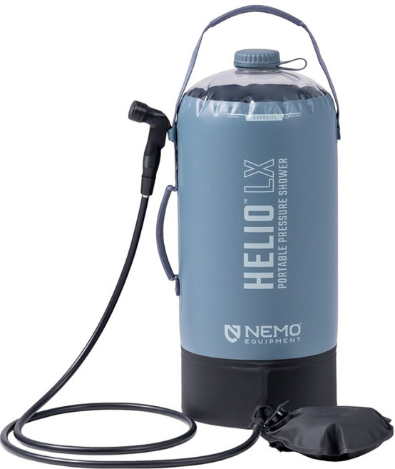 NEMO Helio LX 可攜式壓力淋浴器, 1個, Fortress + 黑色