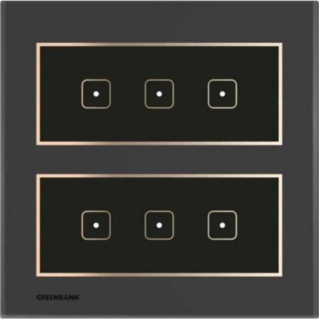 GREENBANK 綠銀 G-Switch T1 無線智能六開關 石墨色 Apple HomeKit 台灣專用規格, 1個