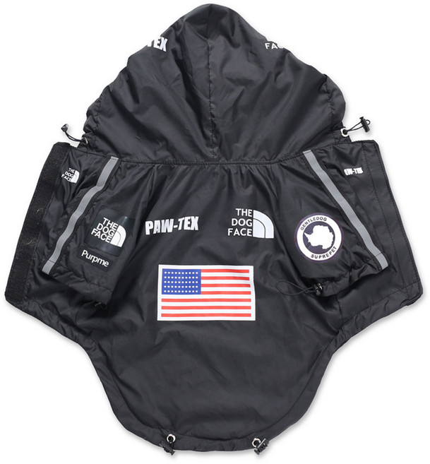 寵物帥氣風衣, 黑色, 1件