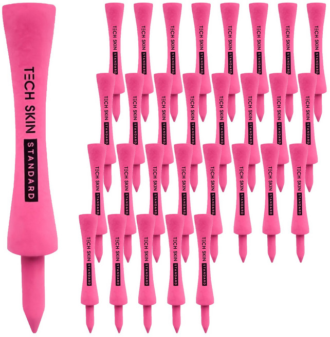 테크스킨 스탠다드 대나무 골프티, 50개, 네온핑크