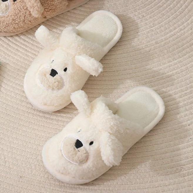 아트조이 곰돌이 털슬리퍼, IVORY, 1개