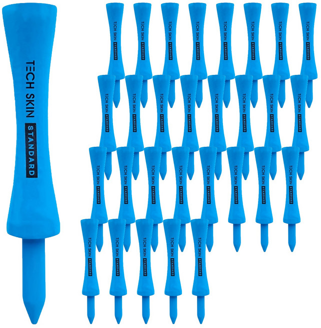 테크스킨 스탠다드 대나무 골프티, 네온블루, 50개