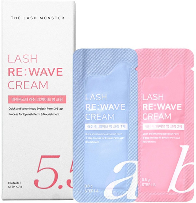 라몽 래쉬몬스터 리웨이브 속눈썹 펌크림 1제 5p + 2제 5p 세트, 1세트