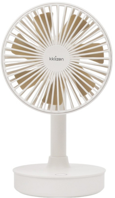 끌리젠 무선 캠핑 소형 사무실 탁상용 책상 선풍기, klz-tf01, 화이트