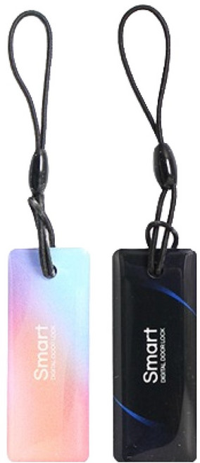 도어락 전제조사 공용 스마트 카드키 블루핑크 + 블랙 세트, 1세트