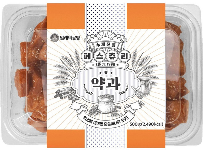 밀레의공방 수제 페스츄리 미니약과, 500g, 1개