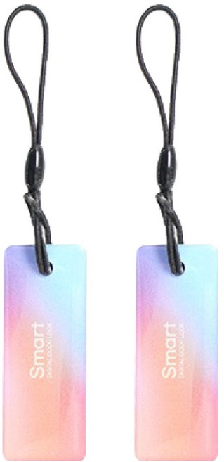 도어락 스마트 카드키, 2개, 블루핑크