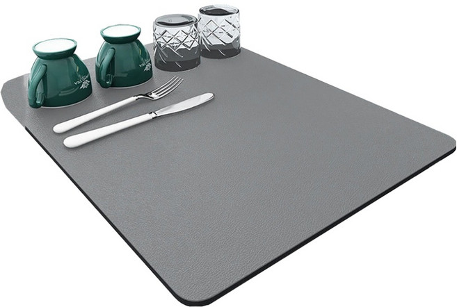 小麥購物 硅藻土軟墊 L2282, 1個, 淺灰色