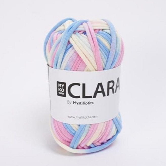 미스티코티타 YARN 클라라얀 멀티컬러 코바늘 패브릭얀 뜨개질실, 코튼캔디, 1개