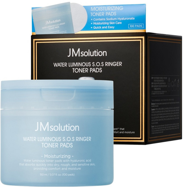 JMsolution 肌司研 水光SOS急救點滴補水保濕爽膚棉片 150ml, 1個, 100枚入