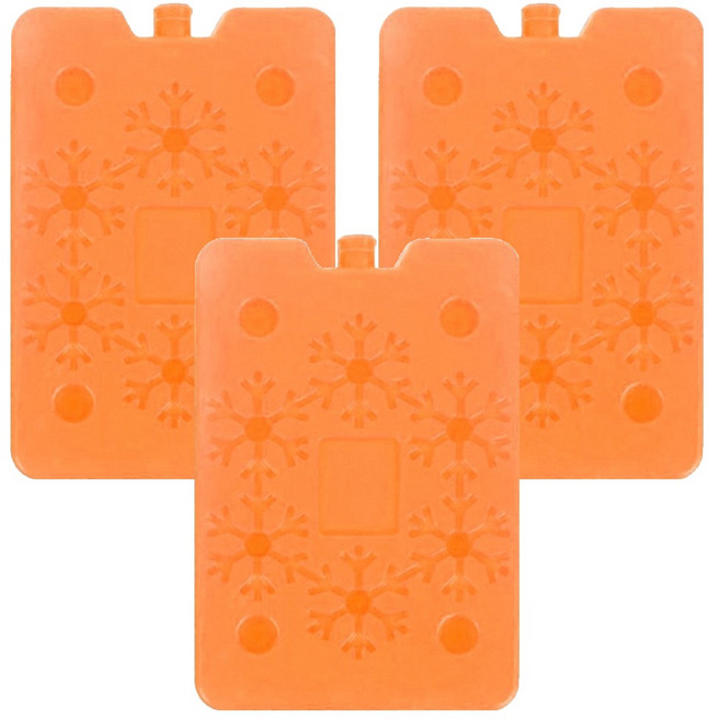 AHOYE 急凍可循環使用保冰盒, 活力橘, 3個