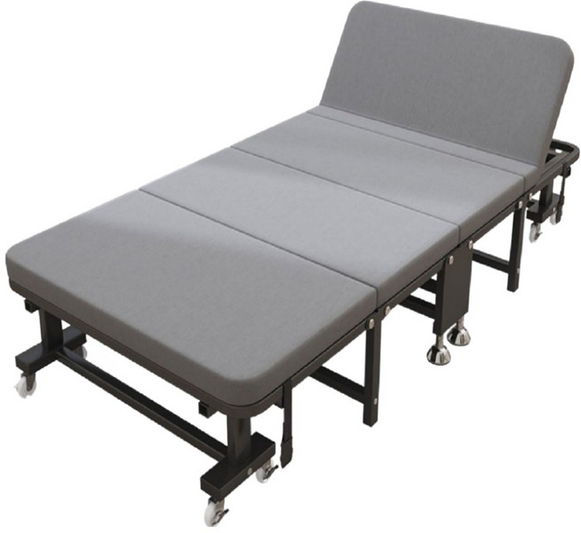 彬彬小舖 豪華折疊床 辦公室午休床 多段可調節, 灰色