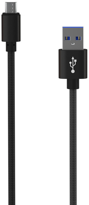 요이치 팔레트 마이크로 5핀 고속 충전 케이블, 블랙, 100cm, 1개