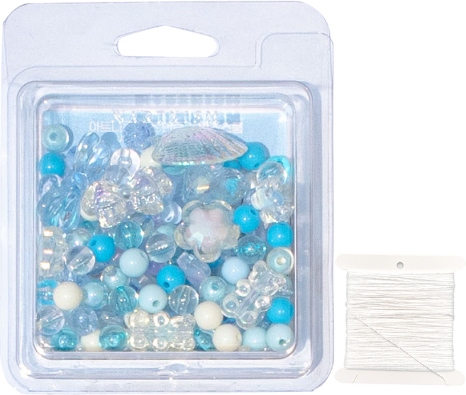 아트니즘 비즈스쿱 공예 키링 팔찌 만들기 세트, 블루다이아, 1세트