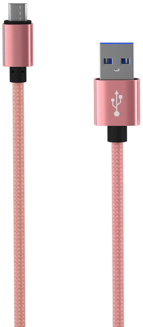 요이치 팔레트 마이크로 5핀 고속 충전 케이블, 핑크, 100cm, 1개
