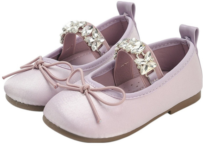 래빗풋 여아용 발등 큐빅나비 구두