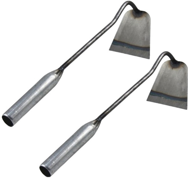 방그리 철제 손잡이 잡초 제거 좁은 사각형 괭이, 2개