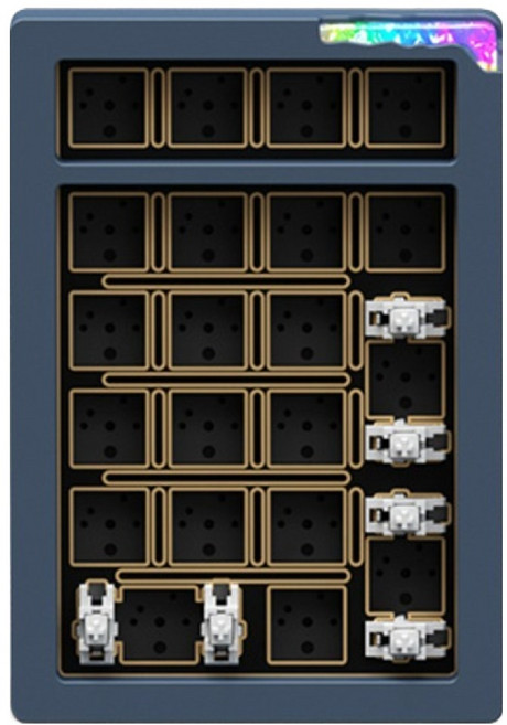 몬스타기어 매크로 단축키 풀알루미늄 숫자 키패드 유무선 기계식 베어본 키보드, 스텔라21, 블루그레이, 제조사축
