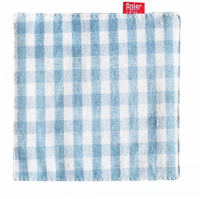 RUIER HOME 格子造型杯墊, 淺藍色, 1個