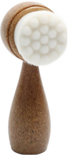 딥톡 얼굴 세안 손잡이 양면 클렌징 브러쉬 DT0902, 1개, 우드