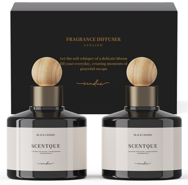 아이엠듀 프리미엄 퍼퓸 차량용 디퓨저 200ml 본품, 블랙체리, 2개