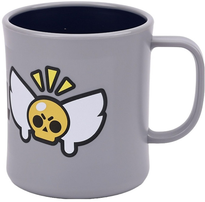 릴팡 브롤스타즈 키요 더블 컬러 핸들컵 300ml, SmokeyGray, 1개