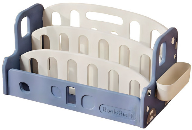 lilikoko 哩哩摳摳 汽車書架, 藍色, 3層