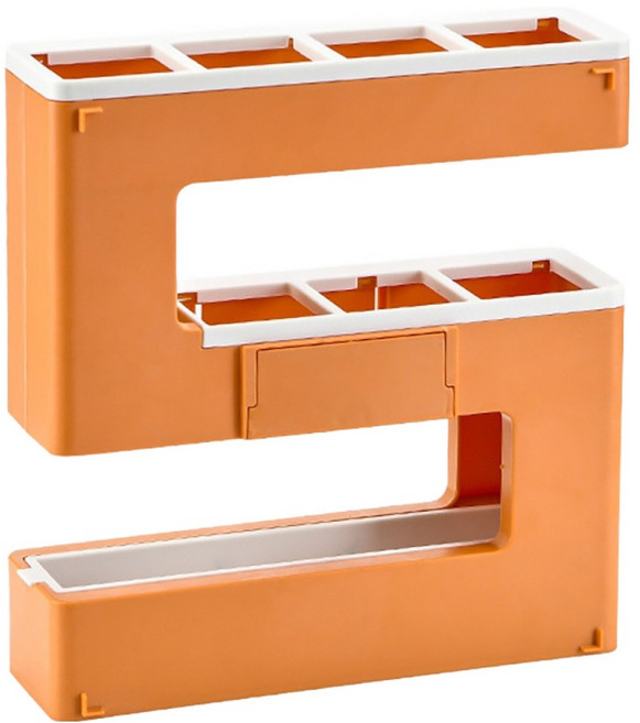 小麥購物 創意壁掛免打孔數字雨傘收納架 L2422, 1個, 橙色