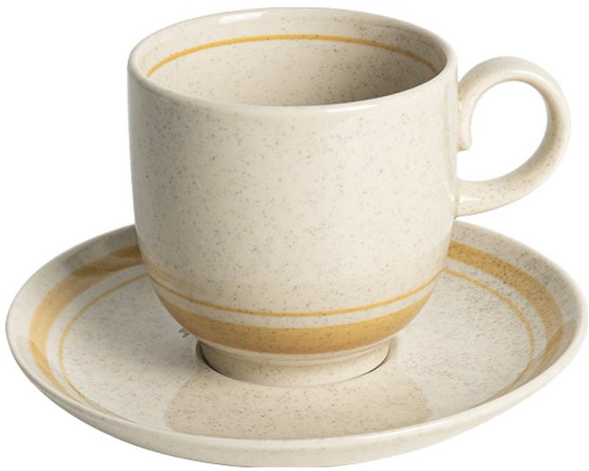 카네수즈 노블 스톤 라인 커피잔세트 265ml, 옐로우, 1세트