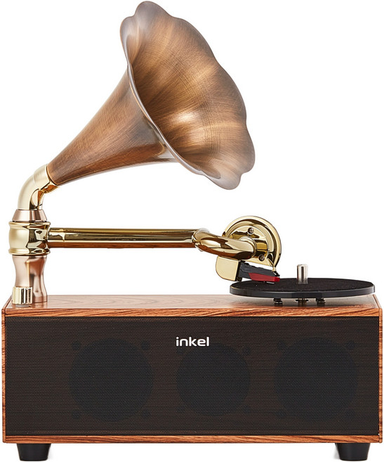 인켈 블루투스 오디오 시스템 턴테이블, IK-C3090LP, 월넛