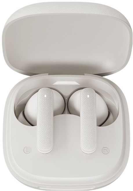 QCY T43 Buds 버즈 AI ENC 노이즈캔슬링 C타입 무선 블루투스 이어폰, 패브릭 화이트