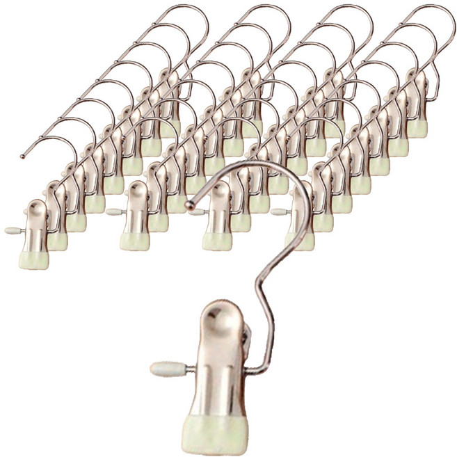 앞날창창 외집게 바지 치마 논슬립 옷걸이, 아이보리, 30개