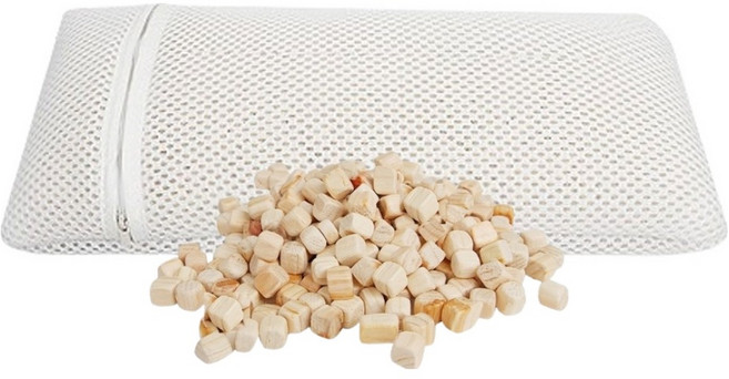 3D 에어메쉬 편백베개, 화이트, 1개