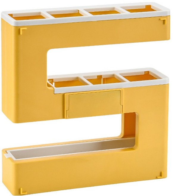 小麥購物 創意壁掛免打孔數字雨傘收納架 L2422, 1個, 黃色