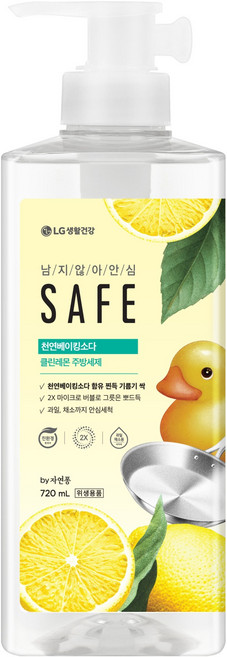 세이프 천연베이킹소다 클린레몬 주방세제, 720ml, 1개