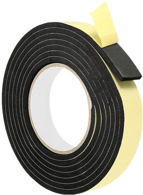 AHOYE 加厚門窗隔音密封條 15mm x 3m, 黑色, 1捲