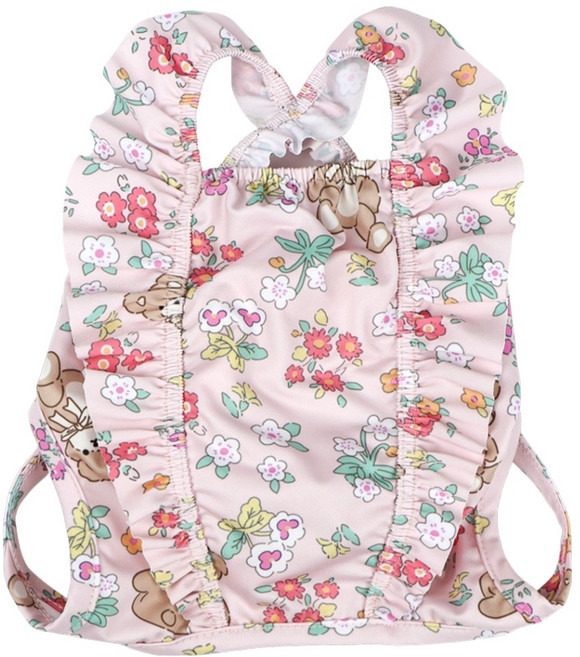 그루밍독 반려동물 퐁당베어 수트 수영복 올인원, PEACH, 1개