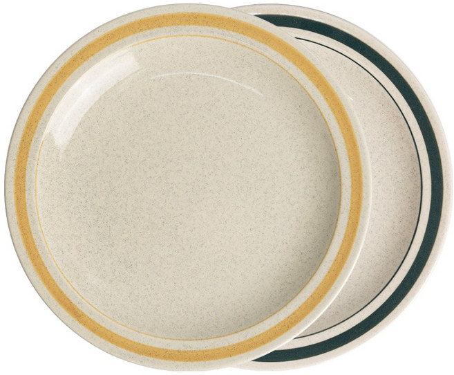 카네수즈 노블 스톤 라인 원형접시 2종 세트 4호 27.5cm, 옐로우, 그린, 1세트, 접시 2p