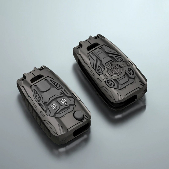 크로니클 쉴드라인 프리미엄 쉐보레 호환 메탈 키케이스 B타입, 녹턴그레이 2버튼, CRO-CHEB-GR2